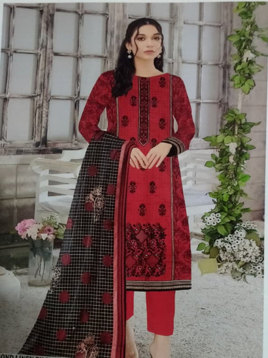 3 PIECE-EMBROIDED LINEN SUIT