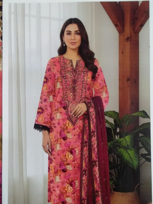 3 PIECE-EMBROIDED LINEN SUIT